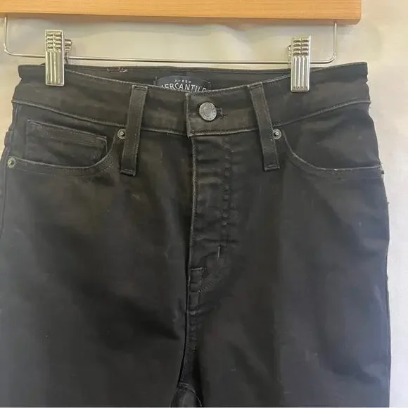 J Crew Mercantile Black Denim Skinny Jeans Womens Size 25 Classic Basic Casual - Picture 5 of 10